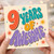 9th Birthday Card, 9 Years of Awesome Card