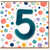 5th Birthday Card, Colourful Confetti Number 5 Card