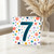 7th Birthday Card, Colourful Confetti Number 7 Design