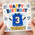 3rd Birthday Card, Football Soccer Birthday Card