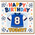 8th Birthday Card, Football Shirt Design