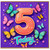 5th Birthday Card, Butterfly Today Card
