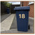 18th Birthday Card, Navy Blue Wheelie Bin Number 18 Card