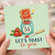 51st Birthday Card, Let's Toast to You Strawberry Jam Toast Design