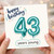 43rd Birthday Card, Happy Birthday 43 Years Young Balloon Design