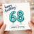 68th Birthday Card, Happy Birthday 68 Years Young Balloon Design