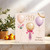 39th Birthday Card - Pink and Gold Balloons & Confetti - With Love - Square Greeting Card 145mm x 145mm, Includes Kraft Envelope