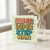 Super Duper Step Nan Birthday Card - Retro Starburst Typography, Cute Step Grandma Card for Mothering Sunday or Just Because
