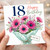 18th Birthday Card, Happy Birthday Floral Bouquet Design