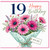 19th Birthday Card, Floral Happy Birthday Card with Pink Bouquet Design