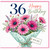 36th Birthday Card, Happy Birthday Floral Bouquet Card