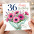 36th Birthday Card, Happy Birthday Floral Bouquet Card