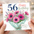 56th Birthday Card, Floral Bouquet Happy Birthday Card