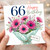 66th Birthday Card, Floral Happy Birthday Card With Love