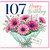 107th Birthday Card, Happy Birthday Floral Bouquet Card