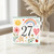 27th Birthday Card, Cute Watercolour Rainbow and Flowers Card