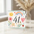 41st Birthday Card, Watercolour Rainbow and Floral Design