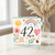 42nd Birthday Card, Watercolour Rainbow and Floral Design