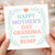 Mother's Day Card From the Bump for Grandma - Pastel Heart and Leafy Wreath Typography Design