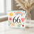 66th Birthday Card, Cute Watercolour Rainbow and Flowers Design
