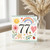 77th Birthday Card, Watercolour Sun Rainbow and Flowers Design