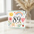 89th Birthday Card, Cute Watercolour Rainbow Flowers Hearts and Sun