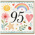 95th Birthday Card, Watercolour Rainbow Floral Design