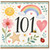 101st Birthday Card, Watercolour Rainbow and Floral Milestone Card