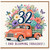 32nd Birthday Card, Floral Vintage Truck and Blooming Fabulous Design