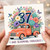 37th Birthday Card, And Blooming Fabulous Floral Truck Design