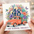 48th Birthday Card, Floral Truck Blooming Fabulous Birthday Card