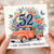 52nd Birthday Card, Floral Vintage Truck and Blooming Fabulous Card