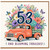 53rd Birthday Card, Full of Joy and Blooming Fabulous Floral Truck Card