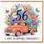 56th Birthday Card, Floral Vintage Truck Blooming Fabulous Birthday Card