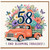 58th Birthday Card, Floral Vintage Truck Full of Joy and Blooming Fabulous Card