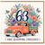 63rd Birthday Card, Full of Joy Blooming Fabulous Floral Truck Card