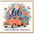 66th Birthday Card, Blooming Fabulous Floral Vintage Truck Card