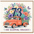 73rd Birthday Card, Floral Vintage Truck Birthday Card