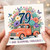79th Birthday Card, And Blooming Fabulous Floral Vintage Truck Card