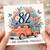 82nd Birthday Card, Floral Vintage Truck Birthday Card, Full of Joy and Blooming Fabulous