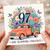 97th Birthday Card, And Blooming Fabulous Floral Vintage Truck Card