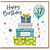 37th Birthday Card, Happy Birthday Gift Boxes and Balloon Design