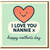 Mother's Day Card for Nannie - I Love You Nannie x - Cute Heart Design from Grandchildren