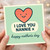 Mother's Day Card for Nannie - I Love You Nannie x - Cute Heart Design from Grandchildren
