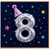 8th Birthday Card, Disco Ball Number 8 Party Card