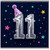 11th Birthday Card, Colourful Party Hat Number 11 Card
