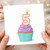 5th Birthday Card, Cupcake Candle Design