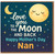 Mother's Day Card for Nan - Love You to the Moon and Back - Cute Moon and Stars Night Sky Design
