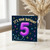 5th Birthday Card, Colourful Kids Birthday Card with Number 5 Balloon