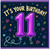 11th Birthday Card, It's Your Birthday Balloon Design